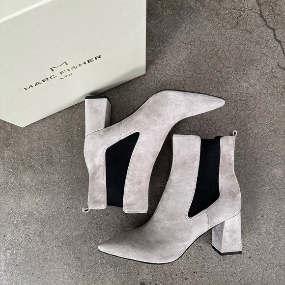 NWB Marc Fisher Zanna Suede Gray Boot - Picture 4 of 10